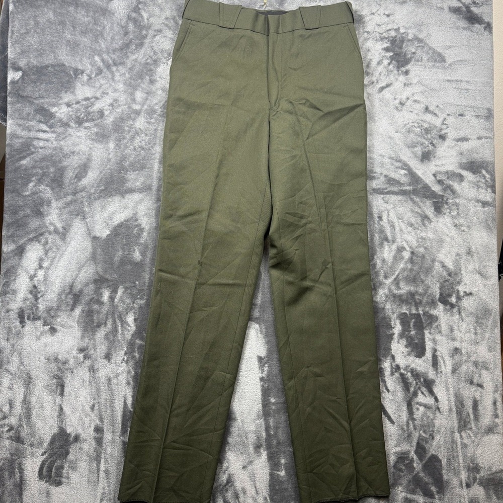 Fechheimer Uniform Trousers Mens 36R Green Vintage Military Style Union Made USA